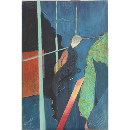 In the Night - oil on canvas by Roberto tagliazucchi