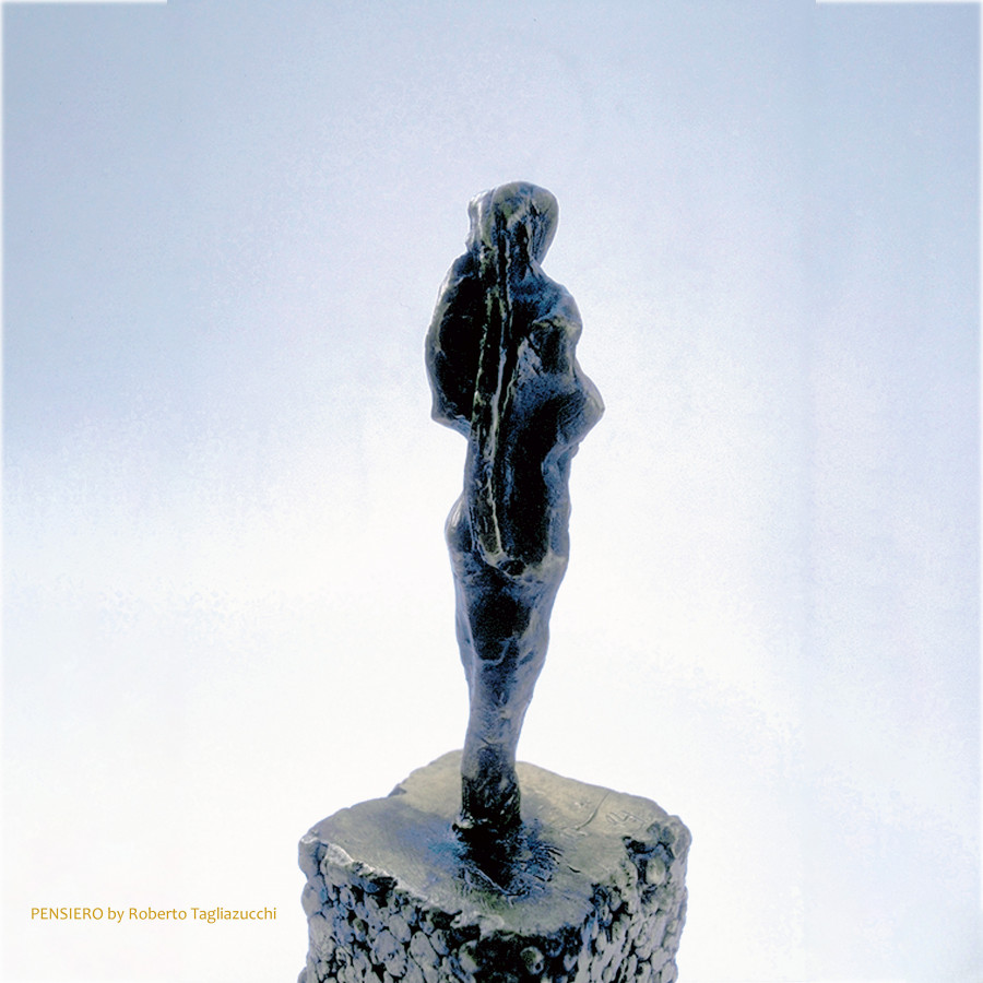 PENSIERO - scultura bronzo di Roberto Tagliazucchi