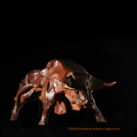 Pasiphae Bull - bronze sculpture by Roberto Tagliazucchi