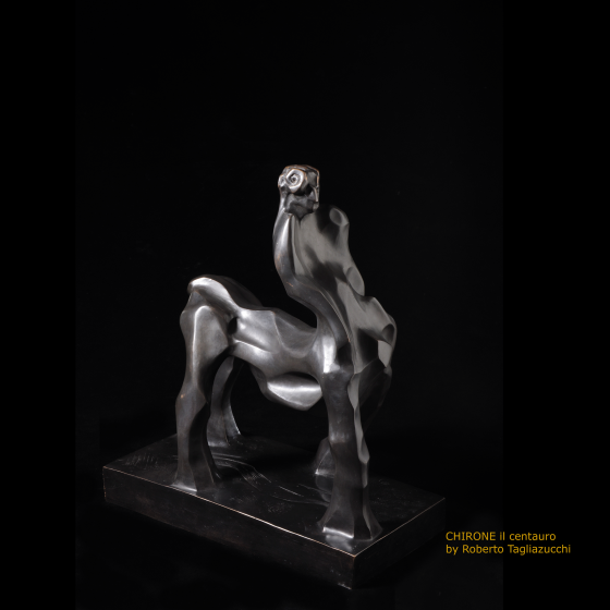"CHIRONE II centauro"  - scultura bronzo di Roberto Tagliazucchi