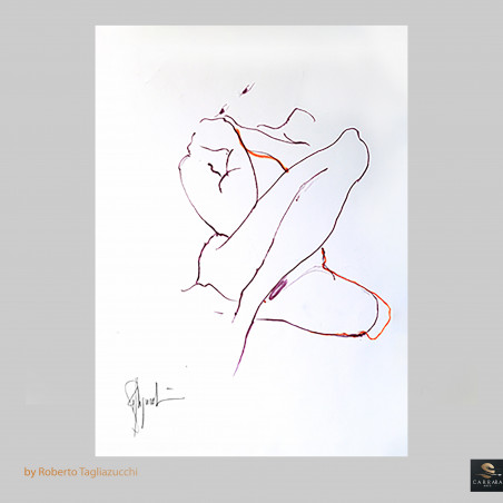 Figure recueillie avec ligne orange