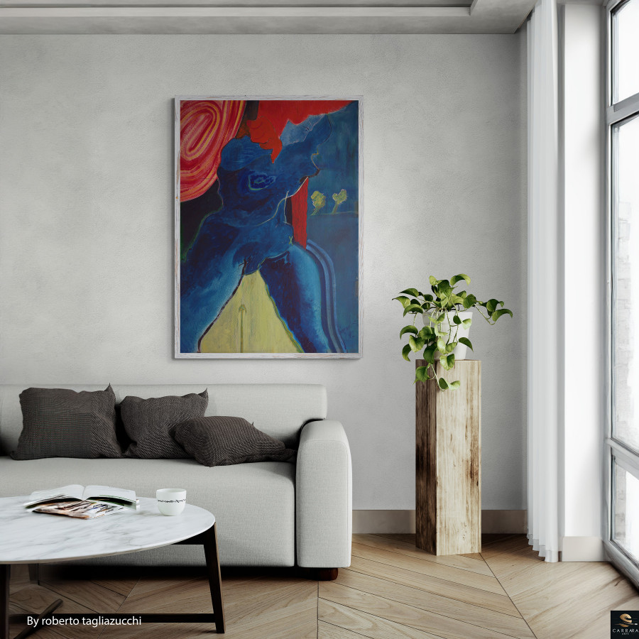 Femme - huile sur toile de Roberto Tagliazucchi