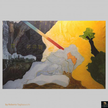 Conversion de Saint Paul  - peinture acrylique de roberto tagliazucchi